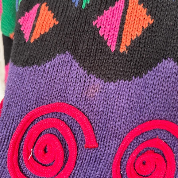 Vintage Colorful Knit Pullover Sweater Rafaella - Picture 3 of 5